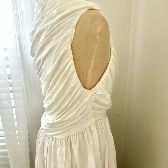 🍒NWT DISSH Alexandria Hybrid Sleeveless Midi Dress in White. Size: 8 - Picture 12 of 16